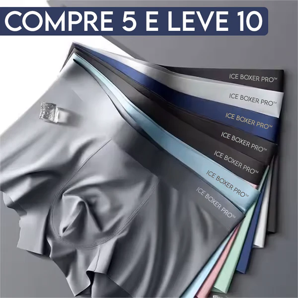 Cueca Boxer de Seda Gelada - [COMPRE 5, LEVE 10]