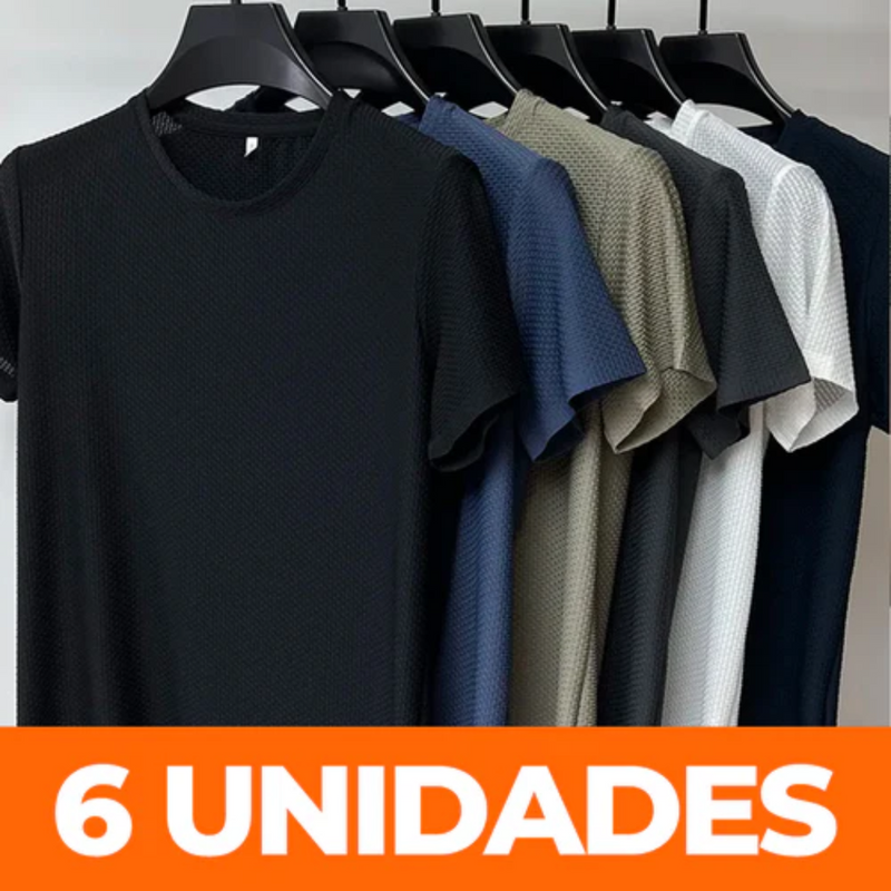 Kit de 6 Camisas Respiráveis - (PAGUE 3 LEVE 6)