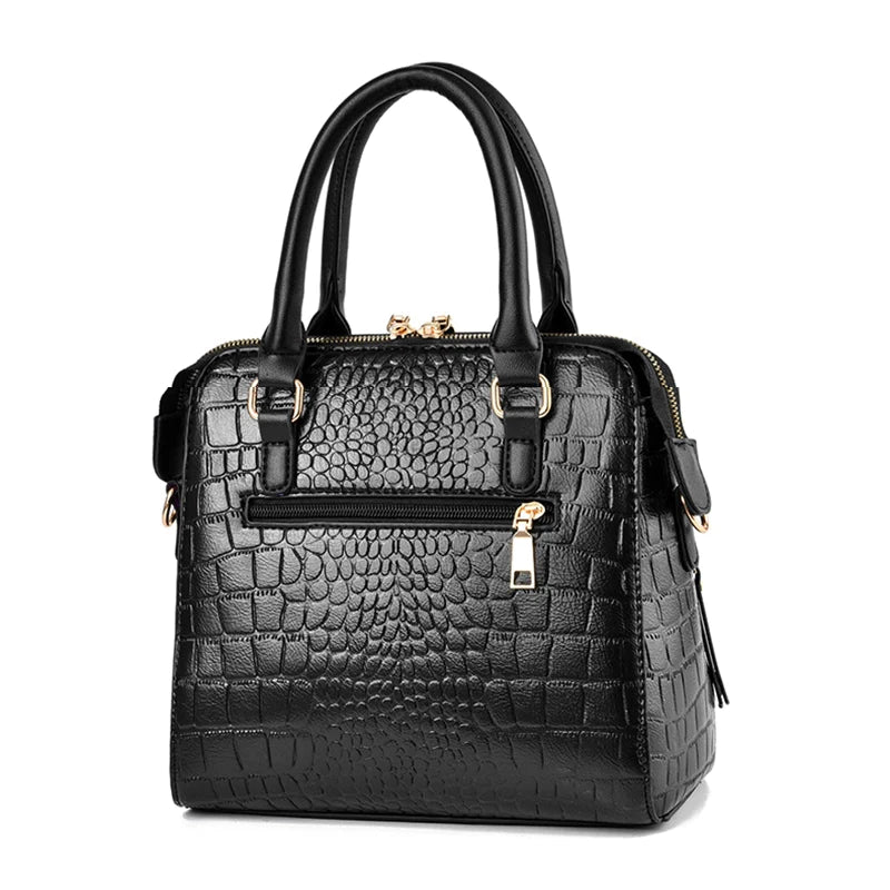 Bolsa Feminina em Couro Transversal Crocodile