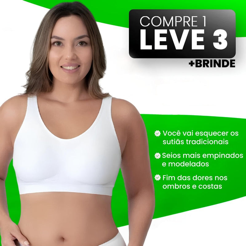 [COMPRE 1 LEVE 3] Sutiã Comfort Sem Costura LipoFit + BRINDE EXCLUSIVO