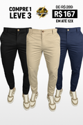 Calça Alfaiataria Mônaco Ajuste Catraca - Compre 1 Leve 3