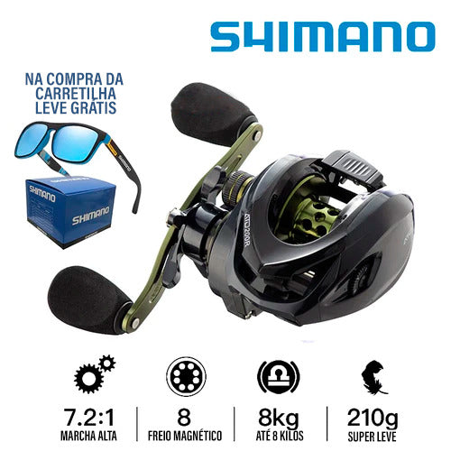 Carretilha Shimano 7:2:1 - 8kg Drag