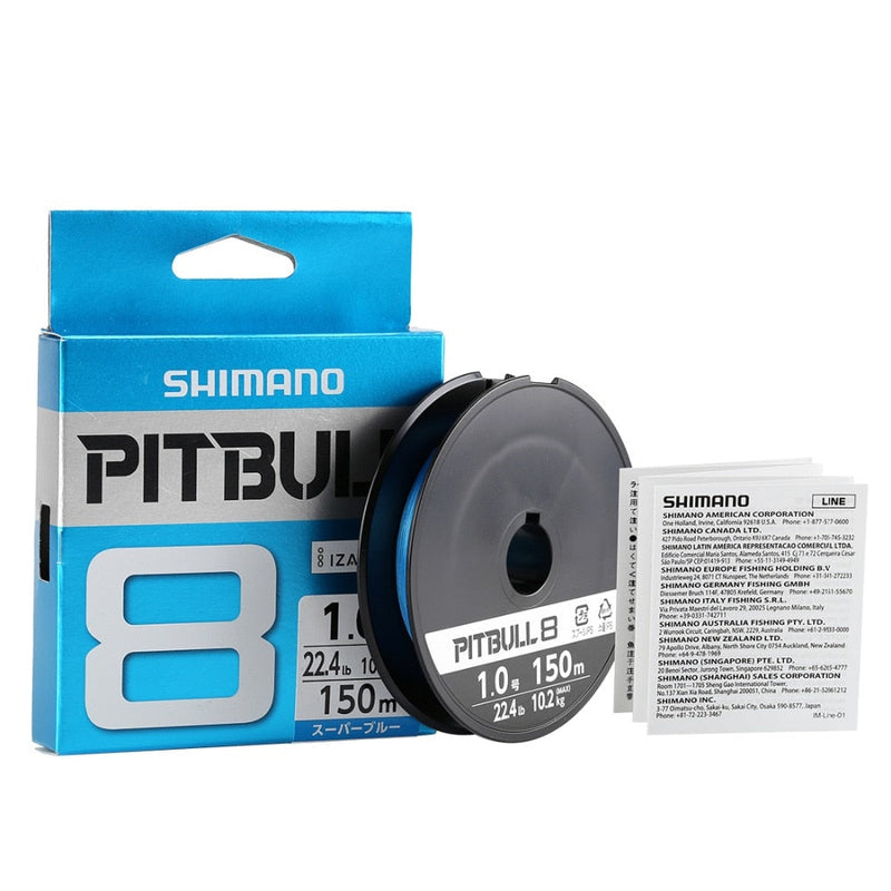 Linha de Pesca Multifilamento Original SHIMANO PITBULL X8/X12 150/200m