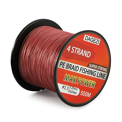 Linha de Pesca Dagezi Multifilamento X4 Fios Trançados 500m