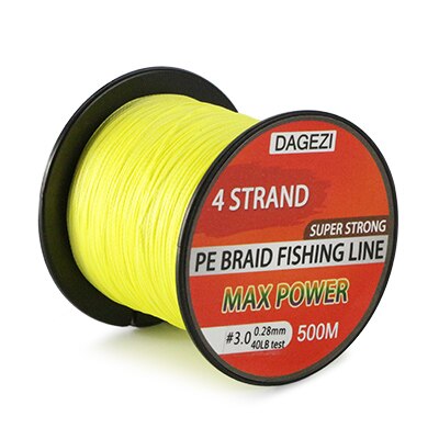 Linha de Pesca Dagezi Multifilamento X4 Fios Trançados 500m