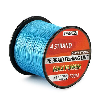 Linha de Pesca Dagezi Multifilamento X4 Fios Trançados 500m