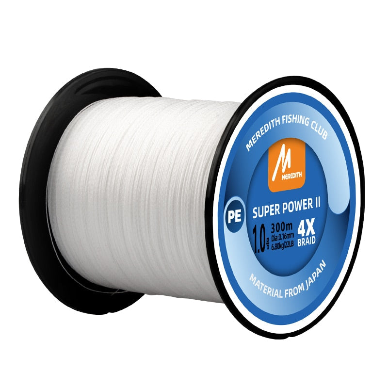 Linha de Pesca Multifilamento Meredith X4 Fios Trançados 300m