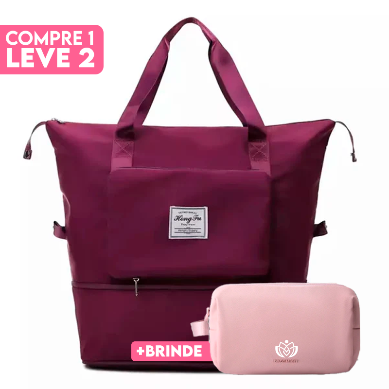 [COMPRE 1 LEVE 2] Bolsa Travel Impermeável e Dobrável +BRINDE: Necesserie