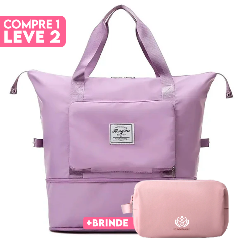 [COMPRE 1 LEVE 2] Bolsa Travel Impermeável e Dobrável +BRINDE: Necesserie