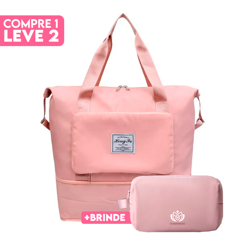 [COMPRE 1 LEVE 2] Bolsa Travel Impermeável e Dobrável +BRINDE: Necesserie