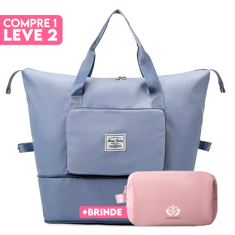 [COMPRE 1 LEVE 2] Bolsa Travel Impermeável e Dobrável +BRINDE: Necesserie