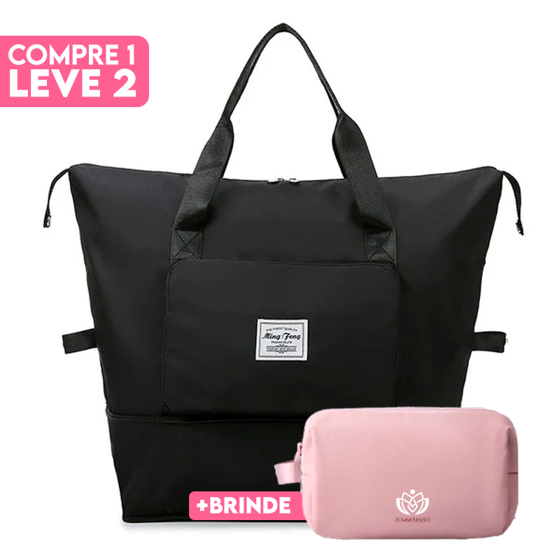 [COMPRE 1 LEVE 2] Bolsa Travel Impermeável e Dobrável +BRINDE: Necesserie