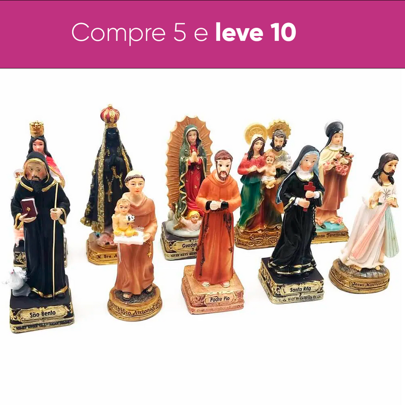 [COMPRE 5 LEVE 10] Estatuetas Católicas, a fé em dobro!