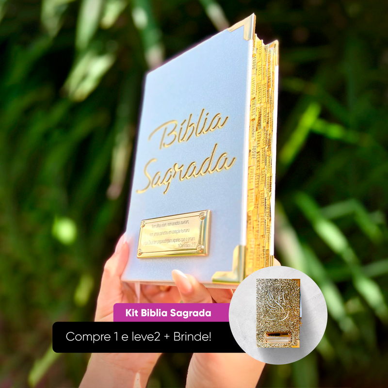 [COMPRE 1 E LEVE 2] Biblias Sagradas Personalizadas, Descubra a fé com um toque único e especial!