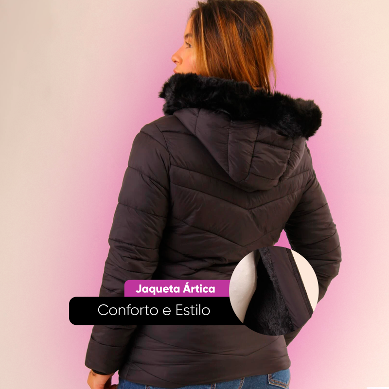 [COMPRE 1 LEVE 2] Jaqueta Puffer Feminina Com Forro e Capuz Removível | Artica