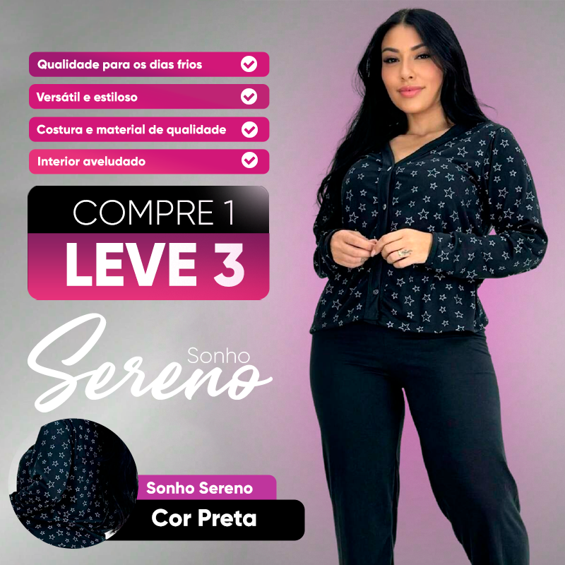 [COMPRE 1 LEVE 3] Conjuntinho de Pijama Sonho Sereno + Brinde Especial