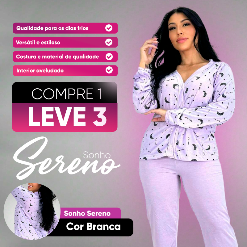 [COMPRE 1 LEVE 3] Conjuntinho de Pijama Sonho Sereno + Brinde Especial