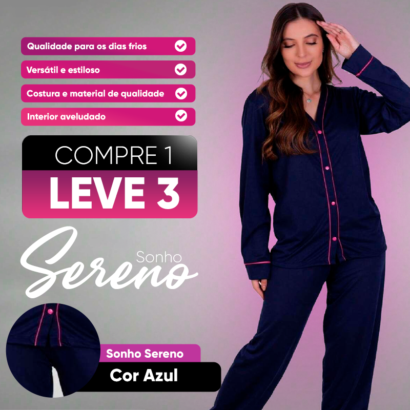 [COMPRE 1 LEVE 3] Conjuntinho de Pijama Sonho Sereno + Brinde Especial