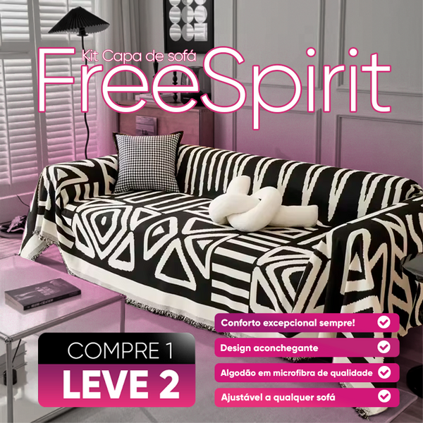 [COMPRE 1 LEVE 2] Capa de Sofá em Microfibra FreeSpirit | Elegância Europeia para a sua Sala