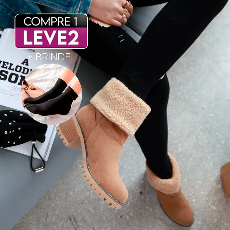 [COMPRE 1 LEVE 2] Bota Forrada em Lã IceShield (Proteção Total e Antiderrapante) + BRINDES ESPECIAIS!