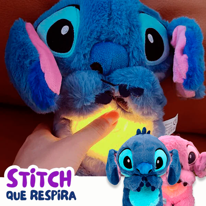 [COMPRE 1 LEVE 2] Pelúcia Stitch que Respira - Para Noites Tranquilas de Sono