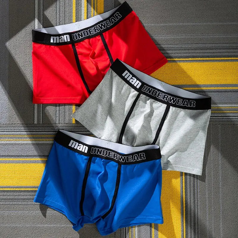 Cueca Boxer Masculina de Algodão - Kit 5 Peças