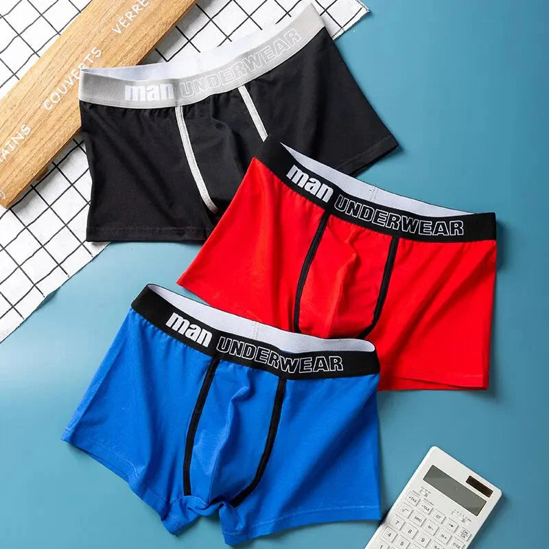 Cueca Boxer Masculina de Algodão - Kit 5 Peças