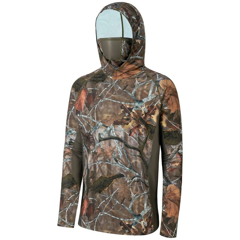 Camisa de Pesca Bassdash Camo UV50+ com Capuz e Máscara