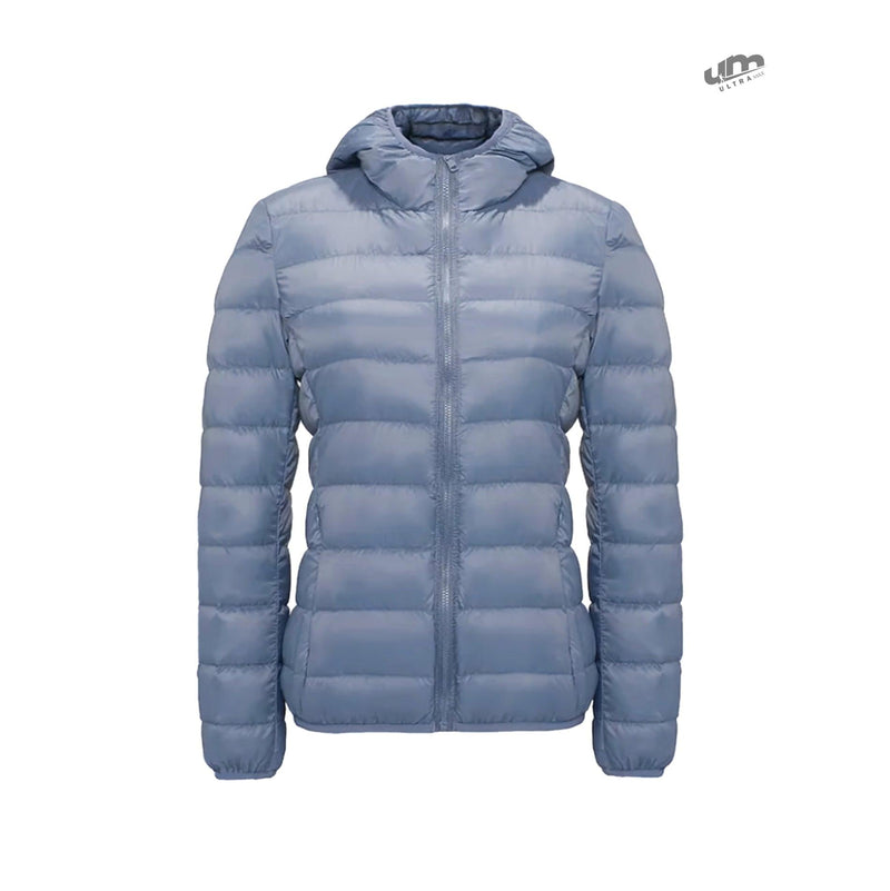 Jaqueta ultramax Essentials feminina puffer dobrável com capuz