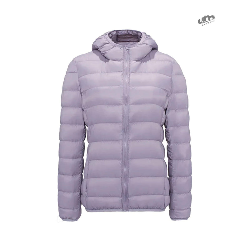 Jaqueta ultramax Essentials feminina puffer dobrável com capuz