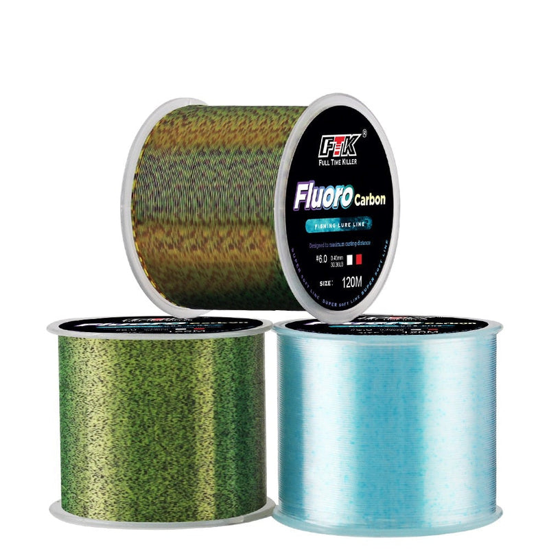 Linha de Pesca Monofilamento FTK Invisível Fluorcarbono 120m