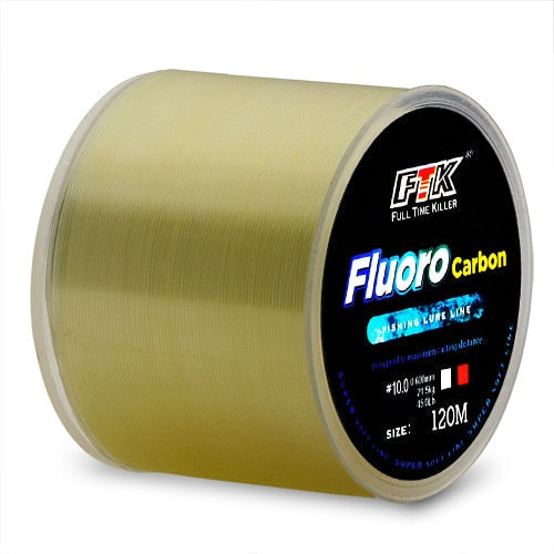 Linha de Pesca Monofilamento FTK Invisível Fluorcarbono 120m