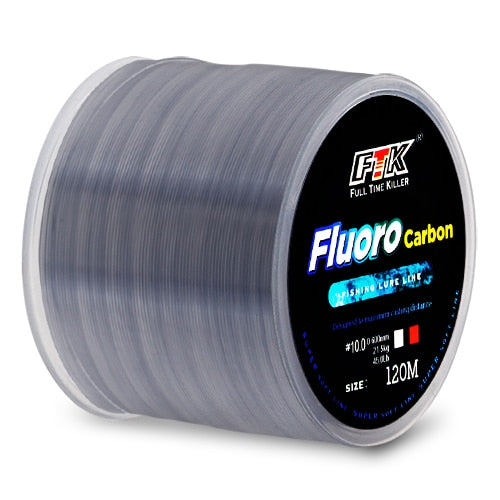 Linha de Pesca Monofilamento FTK Invisível Fluorcarbono 120m