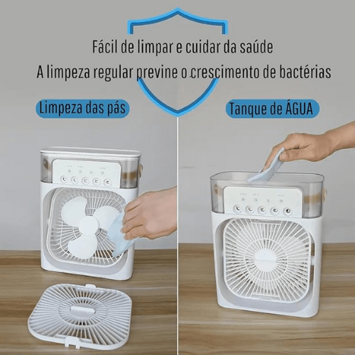 [PAGUE 1 LEVE 2] Mini Ar Condicionado e Umidificador Portátil 4 em 1