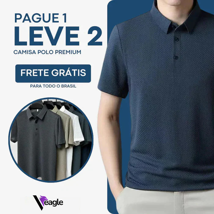 [PAGUE 1 LEVE 2] Camisa Polo Fresh Seda Gelo