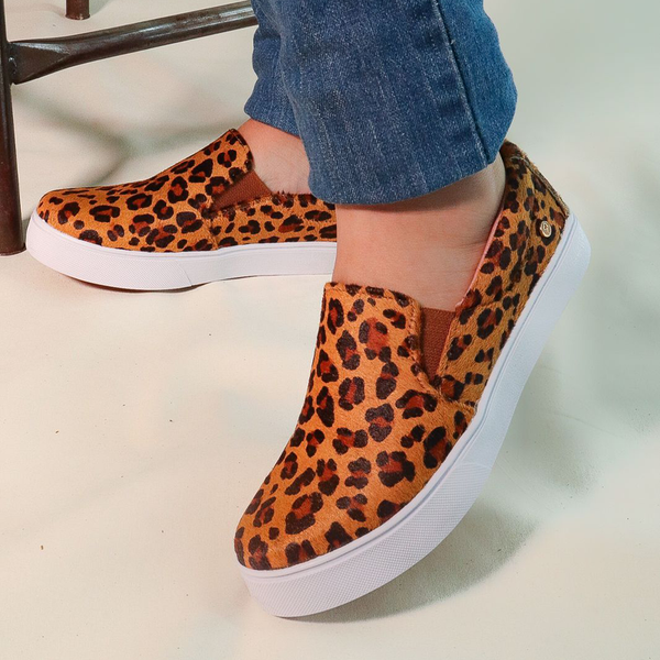 Tênis Iate Slip On Animal Print Onça
