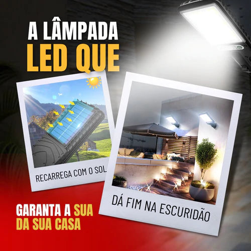 Refletor LED Solar com Sensor de Movimento Brasileiro / IlumiMax [Compre 1 Leve 3]