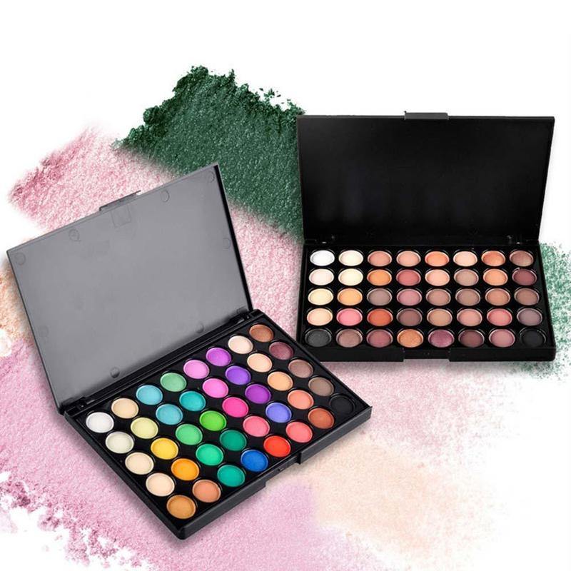 BeautyPRO - Paleta de Sombras Profissional Com 40 Cores Coloridas e Escuras