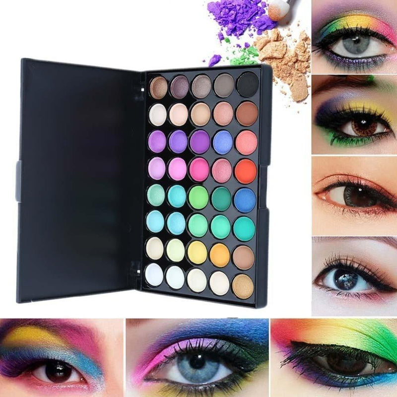 BeautyPRO - Paleta de Sombras Profissional Com 40 Cores Coloridas e Escuras