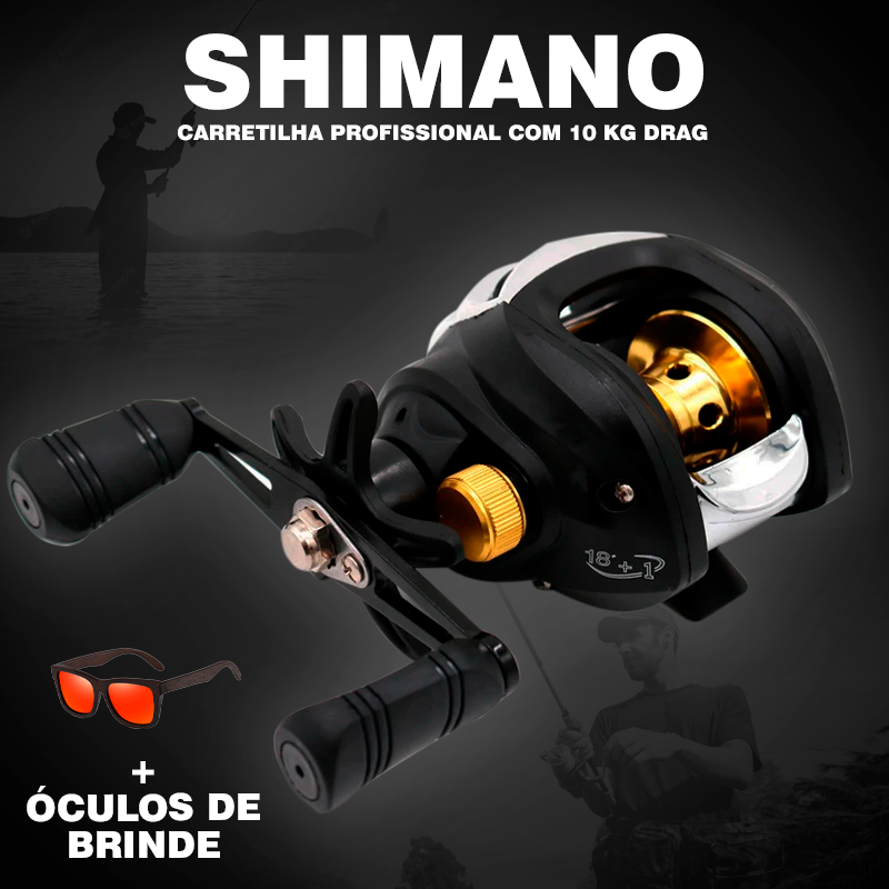 Carretilha de Pesca Shimano Profissional com Freio Magnético + BRINDE EXCLUSIVO